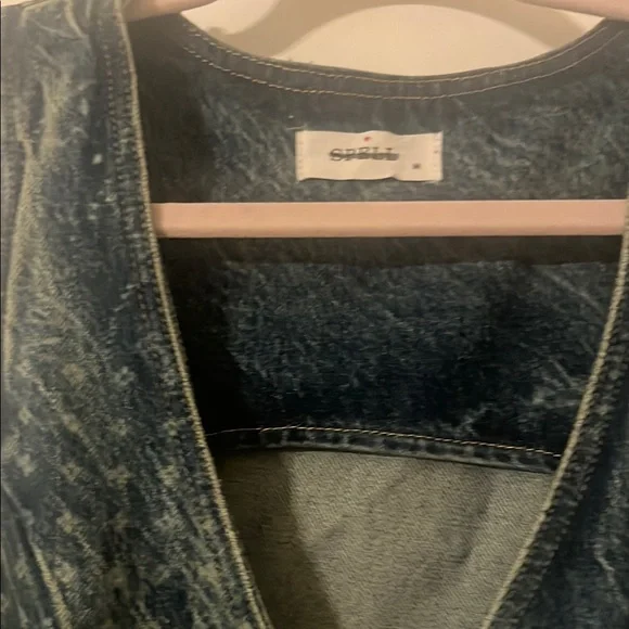 Spell Dark Blue Denim Mini Dress - Picture 2 of 4